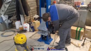 Установка подъёмника Станкоимпорт ПГВ2-4.0(М). Монтаж подъемника компанией Азбука Автосервиса