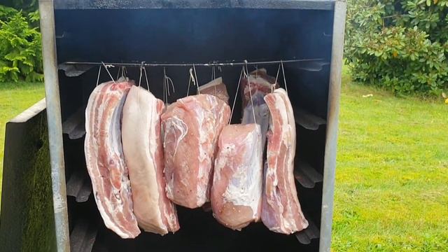 Грудинка и куски мяса горячего копчения! смотреть онлайн