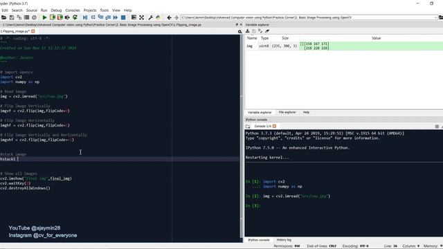 2.1 Flipping an image using OpenCV python(Advanced Computer Vision using OpenCV Python)