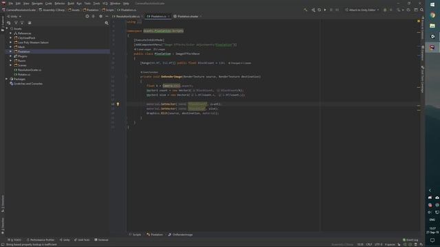 Эффект пиксель арта для 3D и 2D [Tutorial] [Unity 3D]