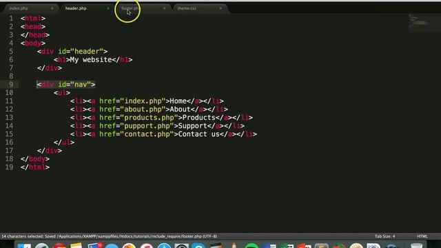 PHP & MySQL Tutorial 33 - PHP include and require functions