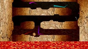 Escape from the Fire Lava - Survival Marble Race in Algodoo