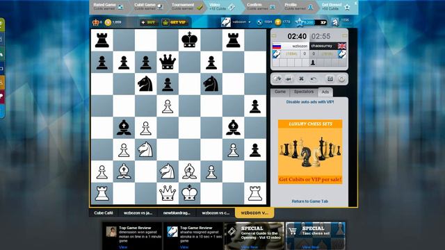 Шахматы - Живой Блиц №22 - 1.b3 смотреть онлайн