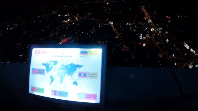 Вид на ночной Банхкок с крыши отеля Байок Скай (Baiyoke Sky Tower) смотреть онлайн