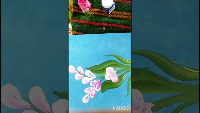 one stroke  flower painting #easy painting #shorts #youtubeshort #viral