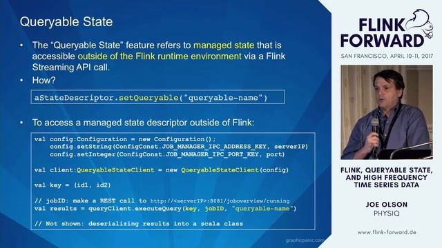 #FlinkForward SF 2017: Joe Olson - Using Flink & Queryable State to Buffer... смотреть онлайн