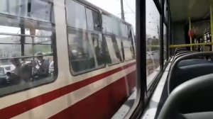 Покатушки на трамвае 36 маршрута в сторону Стрельны.  Санкт-Петербург.