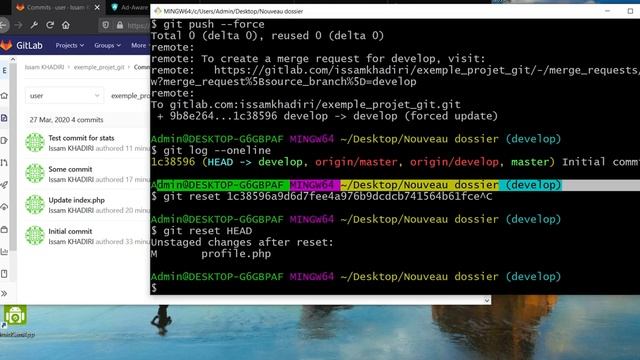 GIT: Partie 3: Git Stah Git Reset Git Revert смотреть онлайн