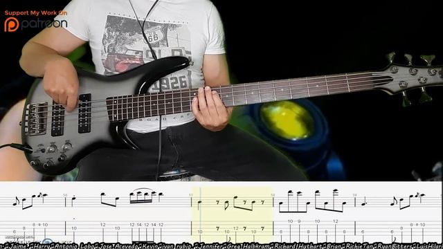 Aventura El Perdedor ●Bachata Tutorial Bass Tabs смотреть онлайн