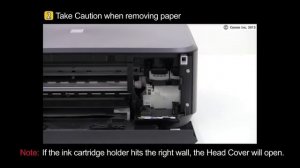 PIXMA MG3520: Removing a jammed paper inside the printer
