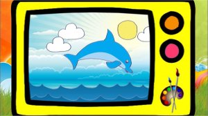 Как нарисовать дельфина / How to draw a dolphin. Оживающие рисунки