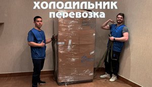 Перевозка холодильника. Вертикально, с упаковкой, разборкой и сборкой