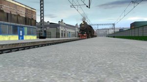 На Балтийском вокзале Верстовска отправление ретропоезда под паровозом Л-2344