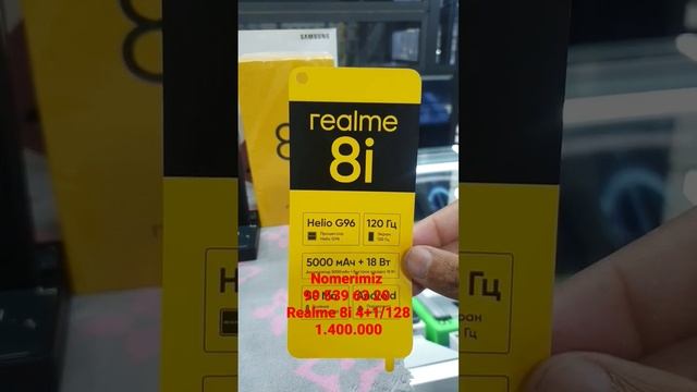 telefonlar narxlari realme 8i 4/128=1.400.000sòm