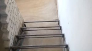 Лестница с забежными ступенями.Металлокаркас.