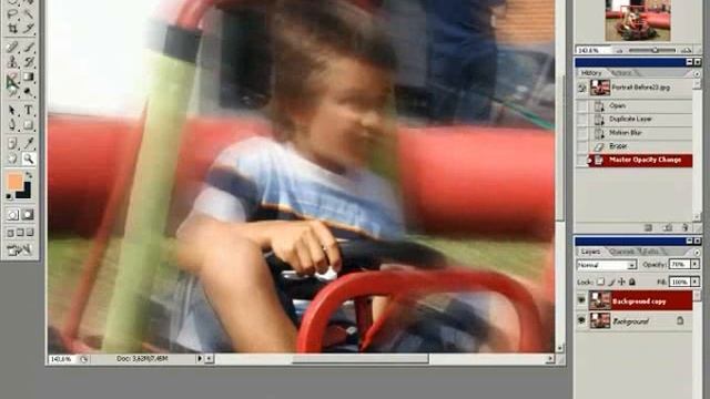 Видеоуроки по фотошопу. 17. Имитация динамики в статичном изображении смотреть онлайн