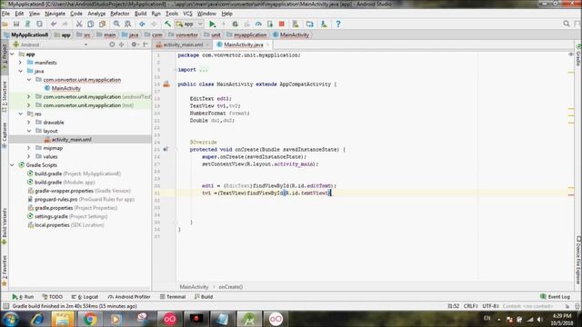 Android Studio how to change text value with changing Edit Text Value смотреть онлайн