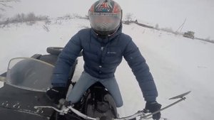 Зимние покатушки на мотоцикле Днепр МТ 10-36 / Winter ride on motorcycle Dnepr MT 10-36.