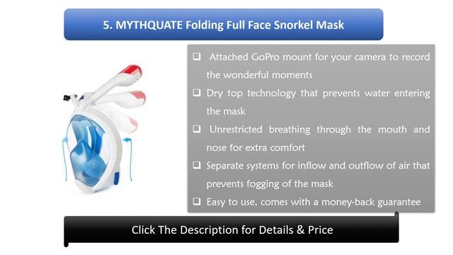 Top 10 Best Full Face Snorkel Mask Amazon