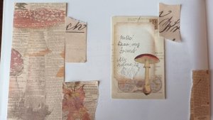 СКРАПБУКИНГ/ОСЕНЬ/ПИСЬМО/ГРИБЫ-МУХОМОРЫ И ЛИСИЧКИ