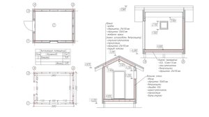 Краткий обзор проекта каркасного хозблока, генераторной, размером 3х2,4м.