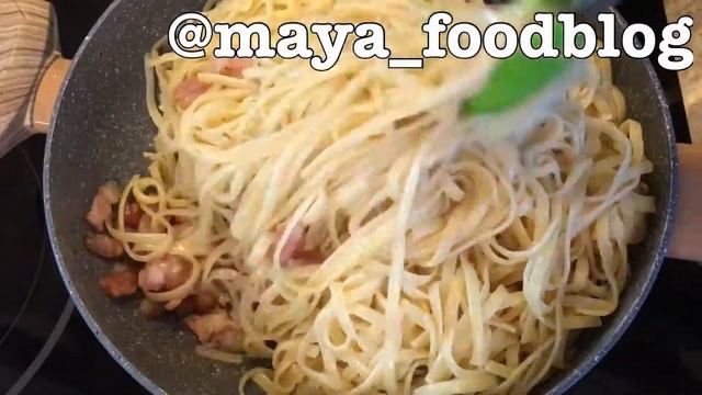 Спагетти с беконом и молоком: рецепт от Foodman.club