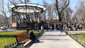 Выступление военного оркестра в Горсаду