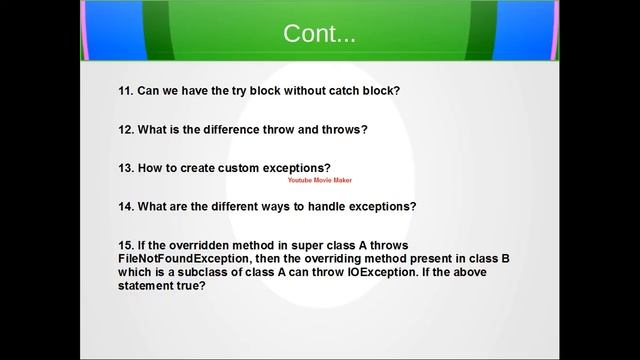 Exception Handling Interview Question Java смотреть онлайн