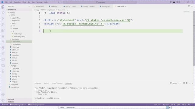WEB DESIGN USING PYTHON AND DJANGO WITH MYSQL DATABASE episode 2   download bootstrap and JavaScrip