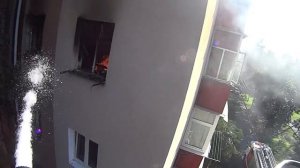 Пожар в доме. Работа с АЛ-42. Центр города Сочи