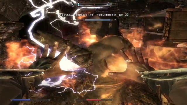 Скайрим 5 - Дракон Vs Великан ,а ещё дед и шайка котэ смотреть онлайн