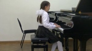 И.С. Бах: Двухголосная инвенция №11 соль-минор BWV 782. Орлова Кристина, 9 лет.