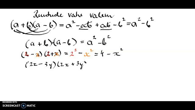 Ruutude vahe valem (8. klass) смотреть онлайн