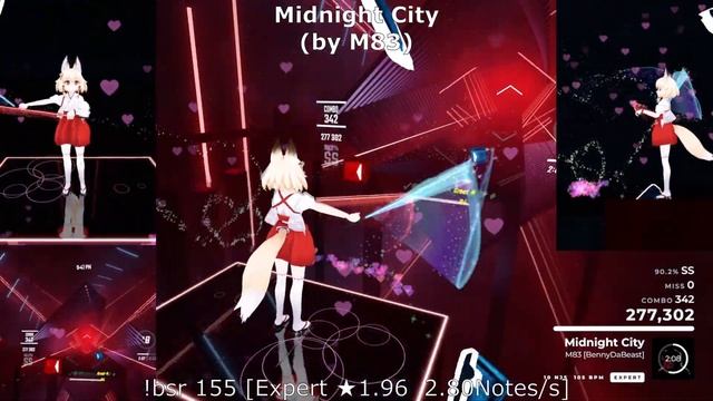 [Beat Saber]"Midnight City" (by M83) [Expert] / UDATE 1.23.0 (MODDED) смотреть онлайн