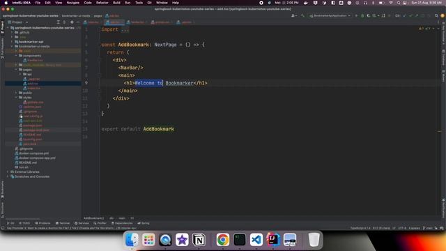 Spring Boot + Kubernetes Tutorial Series - Part 13 : Bookmarker UI Project SetUp using NextJS смотреть онлайн