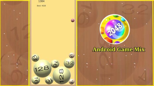3D Roll Ball - 2048 Merge Puzzle ? gameplay in Algodoo and Unity