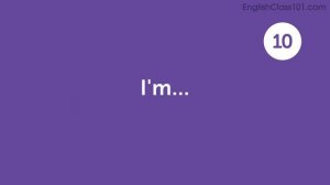 20 English Words for Everyday Life - Basic Vocabulary #1