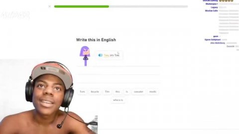 ishowspeed learning Russian