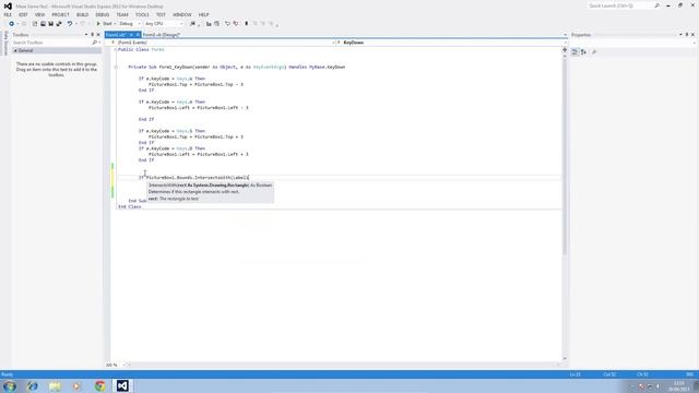 2. In Game Collisions With Picture Boxes and Labels VB 2012 смотреть онлайн