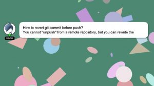 How to revert git commit before push?