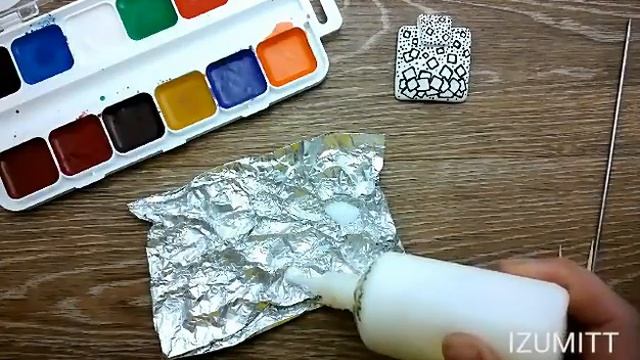 ВИТРАЖНАЯ роспись. Краски СВОИМИ РУКАМИ. Кулон из холодного фарфора.