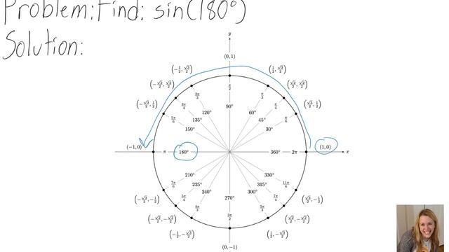 Trigonometry: Find sin (180°) смотреть онлайн