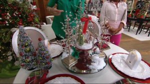 Set of 3 Sparkling Diamond Ice Trees by Valerie on QVC