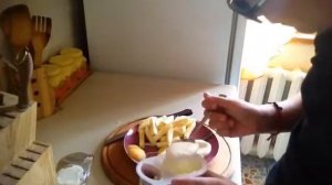 Йогурт, персик, яблоко/Фальшивая еда🍳🍟🍴