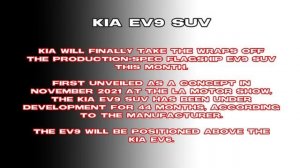 Kia EV9 SUV⚡Global Debut by Mid - March ?