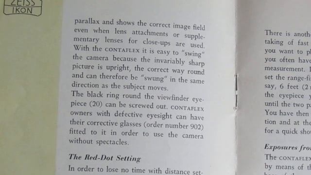 Zeiss Contaflex 35mm camera instruction booklet 1950s смотреть онлайн