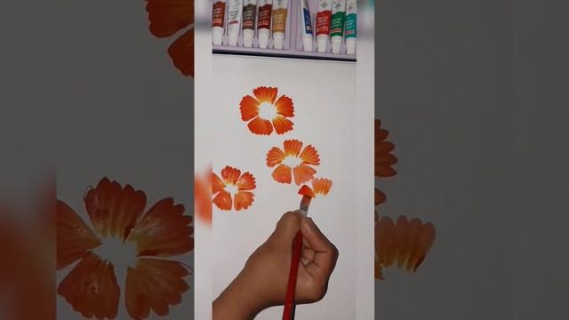 one stroke flower #flowers #painting #simpleart #onestrokeart #colour #watercolour#youtube #shorts смотреть онлайн