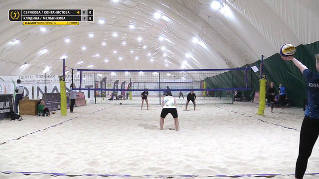 Четвертьфинал: Серякова / Контанистова VS Клодина / Мельникова |  WOMEN FIRST A -  03.02.2024