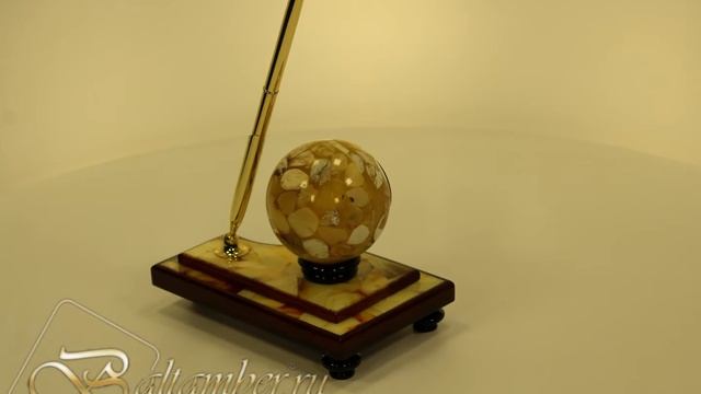 Подарок начальнику настольные часы из янтаря шар с ручкой смотреть онлайн