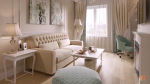 ЖК Классика, интерьер двухкомнатной квартиры в  стиле легкой классики, 75 кв.м.